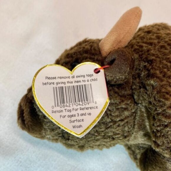 Ty Beanie Baby ROAM the Buffalo 1998 MWMTs Stuffed Animal Toy Tag Errors Vintage - Picture 5 of 8